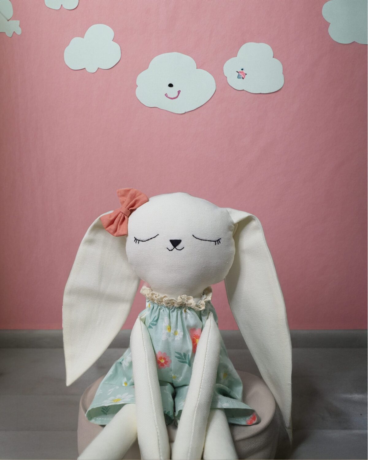 Tavşan Uyku Arkadaşı - Organik ve Güvenli Kız Bebek Oyuncakları - Görsel 2