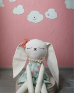 Tavşan Uyku Arkadaşı - Organik ve Güvenli Kız Bebek Oyuncakları - Görsel 2