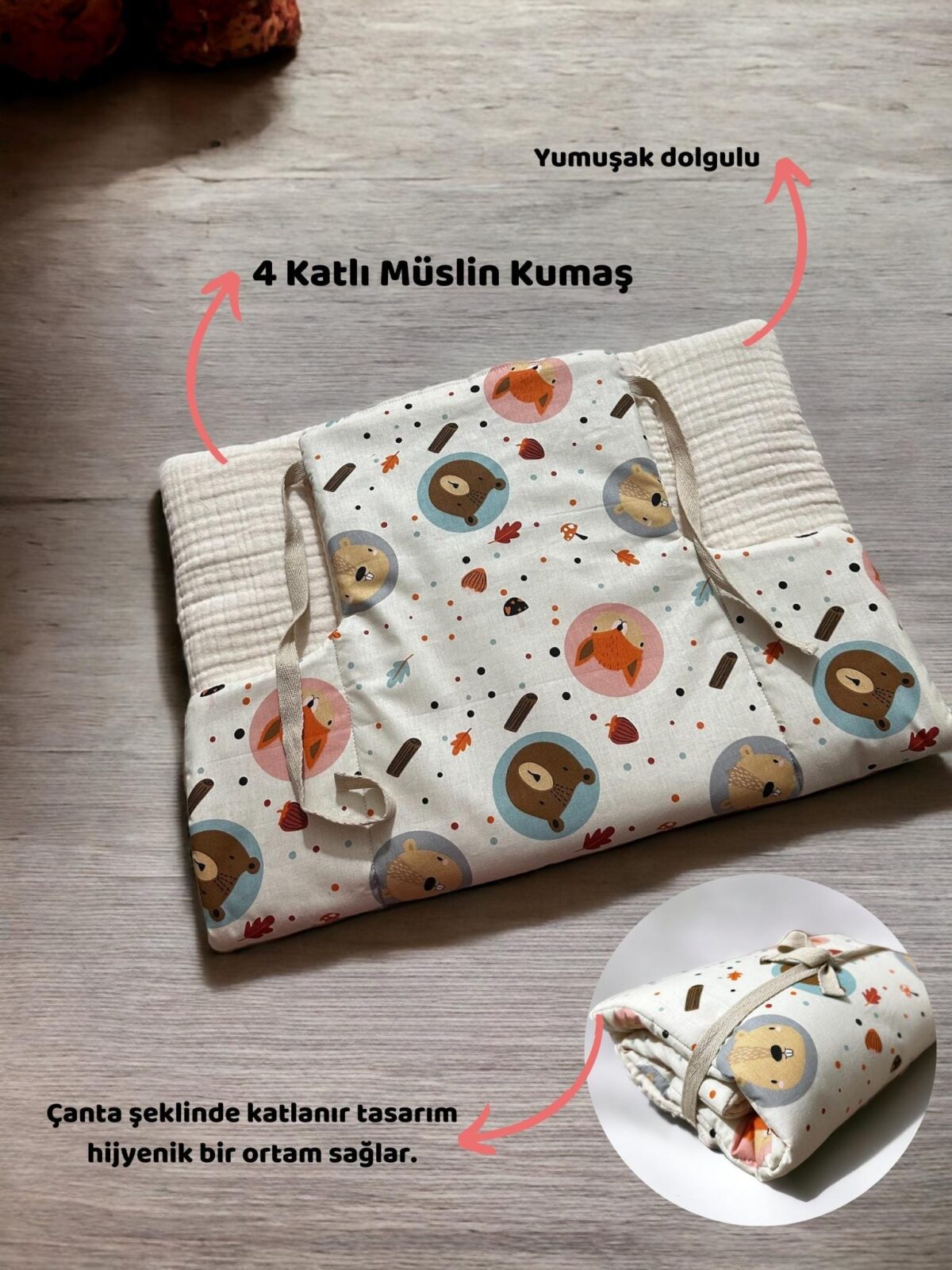 Bebek alt açma minderi