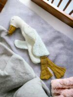 Bebekler için müslin ve wellsoft kumaştan üretilmiş ördek uyku arkadaşı