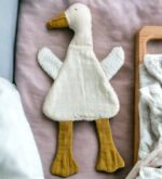 Bebekler için müslin ve wellsoft kumaştan üretilmiş ördek uyku arkadaşı