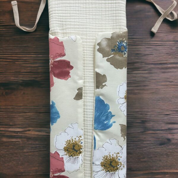 Çiçek desenli kumaş alt açma minderi