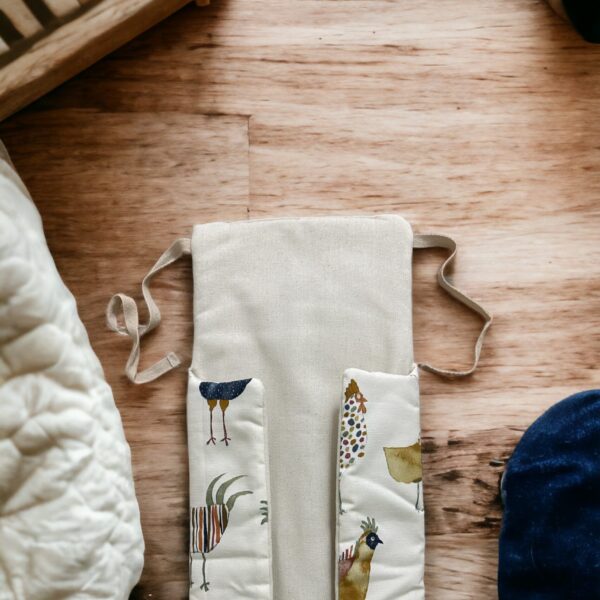 Tavuk desenli kumaş alt açma minderi