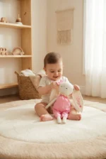 Özel hediye paketi yapılmış isme özel kumaş oyuncak bebek hediyesi