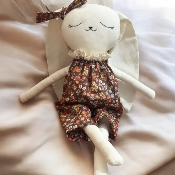 Tavşan Kız Bebek Uyku Arkadaşı kahverengi