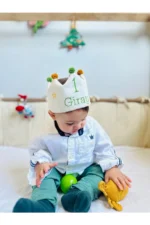 Çocuklar İçin Doğum Günü Tacı - İsim İşlemeli Özel Tasarım - Görsel 3