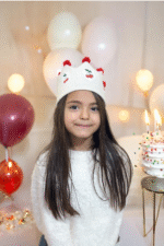 Kiraz Konsept Doğum Günü Tacı - Pamuklu Kumaş Parti Tacı