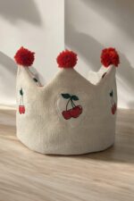 Kiraz Konsept Doğum Günü Tacı - Pamuklu Kumaş Parti Tacı - Görsel 2