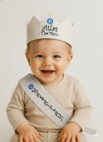 İsme özel işlemeli sünnet tacı ve Maşallah yazılı sünnet kuşağı seti